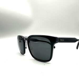 Prada SPR 14T Black Square Sunglasses 1AB-5S0 53-22 145 Made in Italy